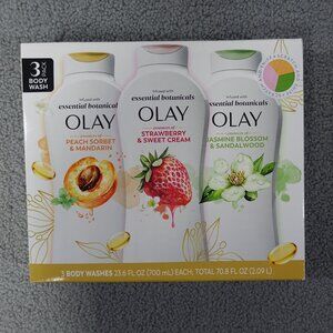 Olay Body Wash Infused with Essential Botanicals 23.6 FL oz Each LOT OF 3